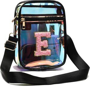 Personalized Initial Clear Crossbody Bag - Stadium Approved Event Purse
